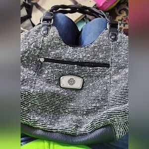 Guess black and white bag